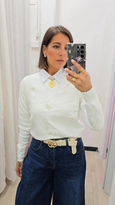 Pull Fiocco di Perle Bianco